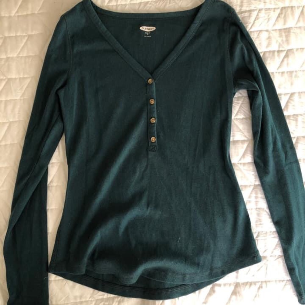 Old navy green henley size small
